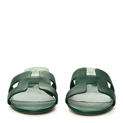 Hermes Epsom Oasis Sandals 38 Vert Cactus 2 of 8