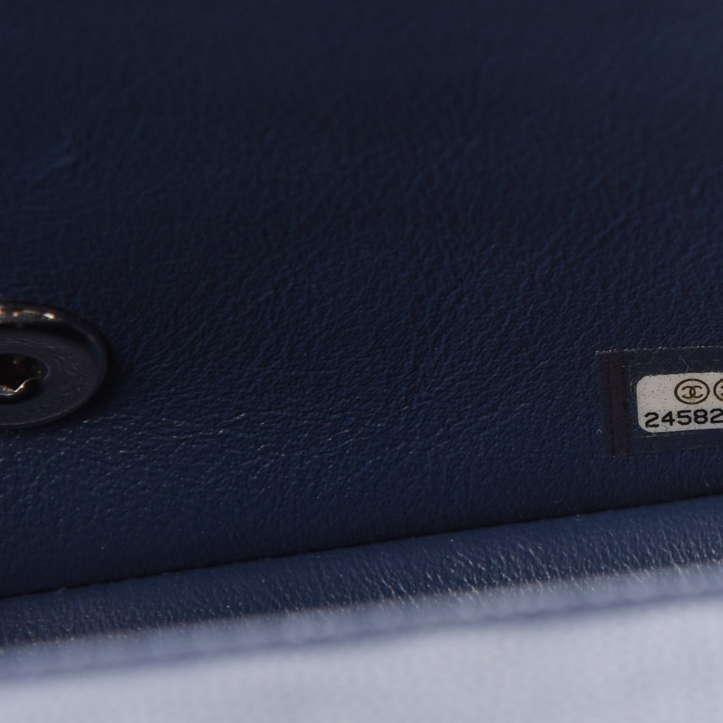 Caviar Quilted Mini Rectangular Flap Navy