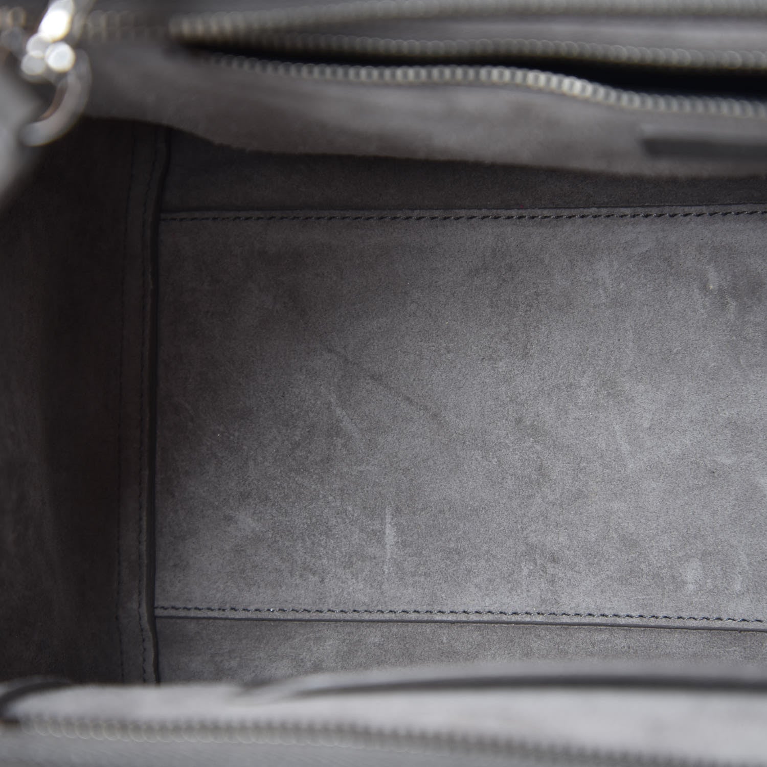 Saint Laurent Grained Calfskin Small Cabas Rive Gauche Fog 9 of 14