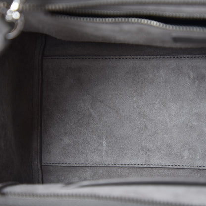 Saint Laurent Grained Calfskin Small Cabas Rive Gauche Fog 9 of 14