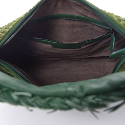 Bottega Veneta Nappa Silk Small Ponza Devore Fuzzy Hobo 5 of 11