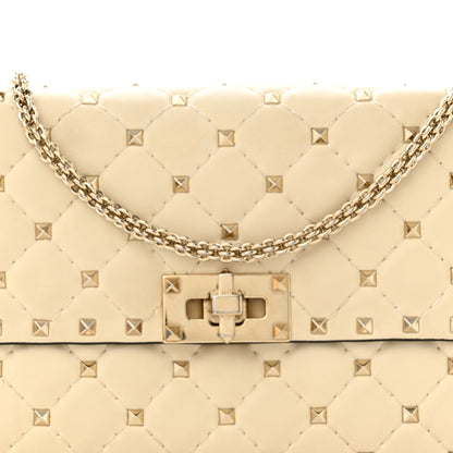 Valentino Garavani Nappa Rockstud Spike Wallet on Chain Light Ivory 7 of 12