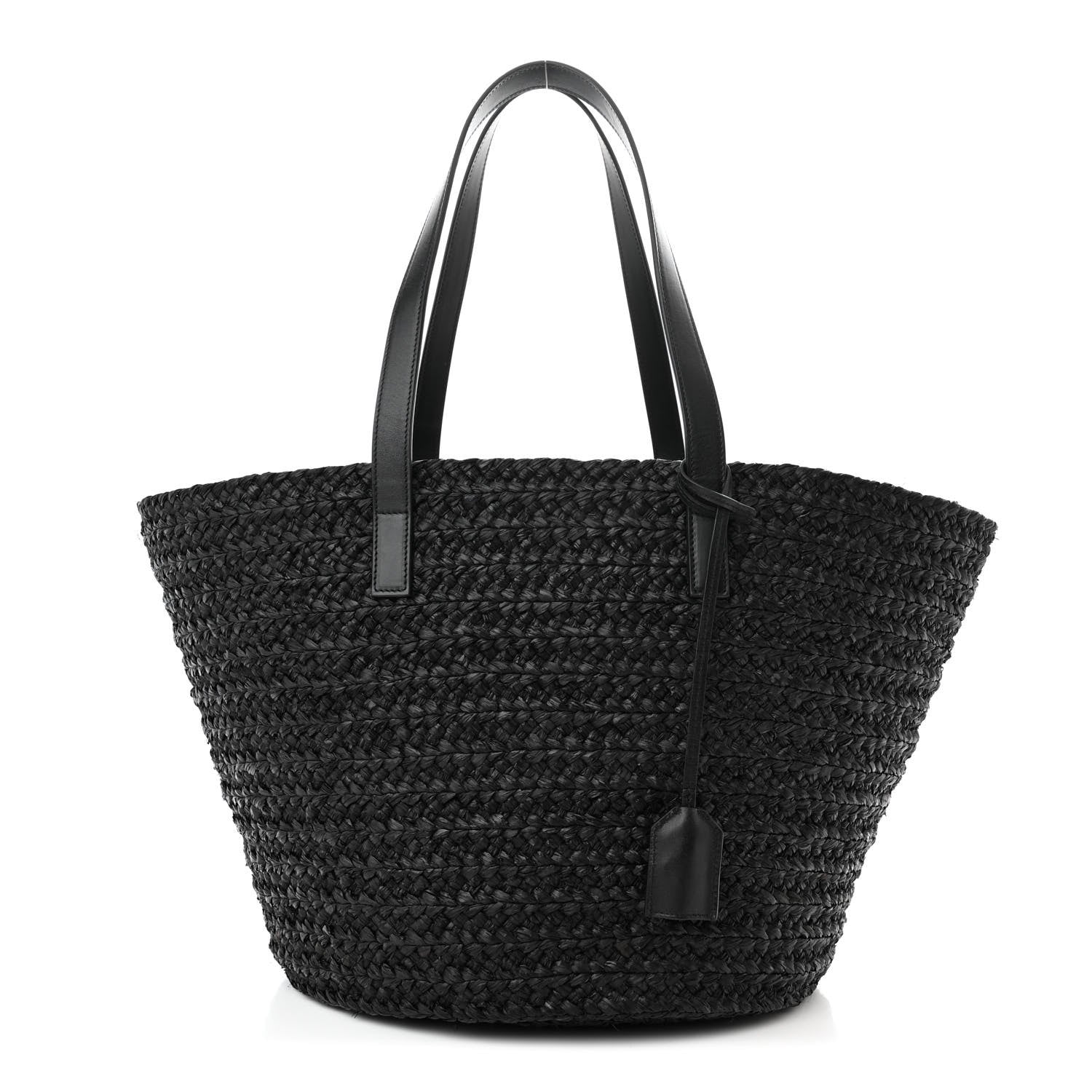 Saint Laurent Raffia Medium Panier Bag Black 1 of 9