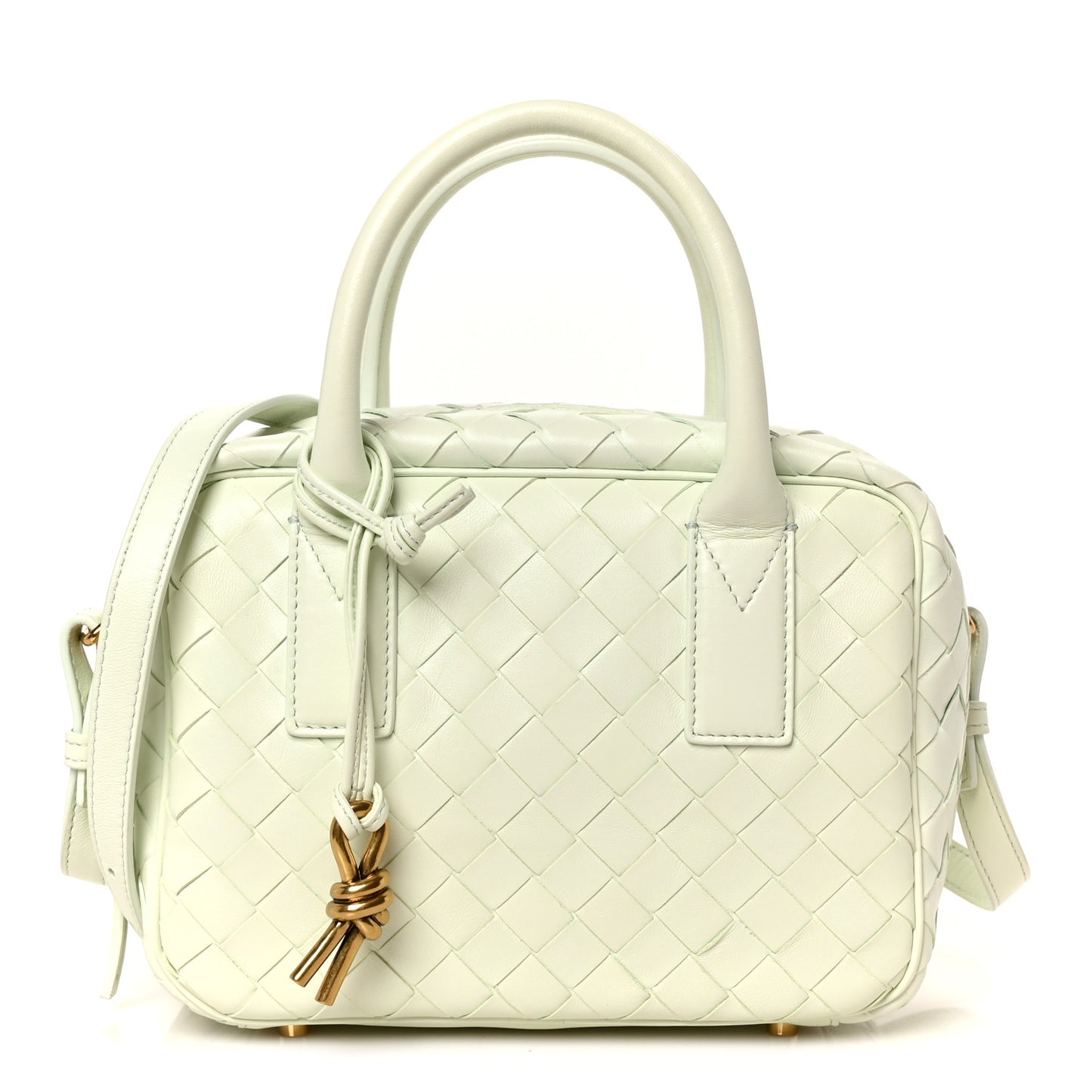 Lambskin Intrecciato Small Getaway Glacier