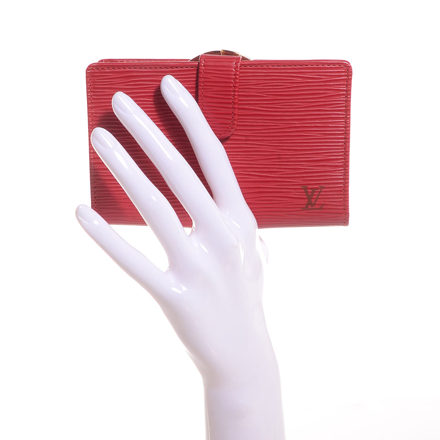 Louis Vuitton Epi French Purse Wallet Castillan Red 2 of 7