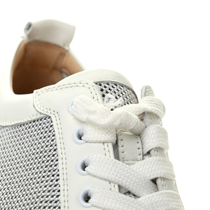 Christian Louboutin Nappa Spikes Womens Vieira Flat Sneakers 41 Latte Light Gold 10 of 11