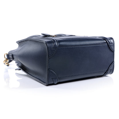 Celine Smooth Calfskin Nano Luggage Navy 4 of 9