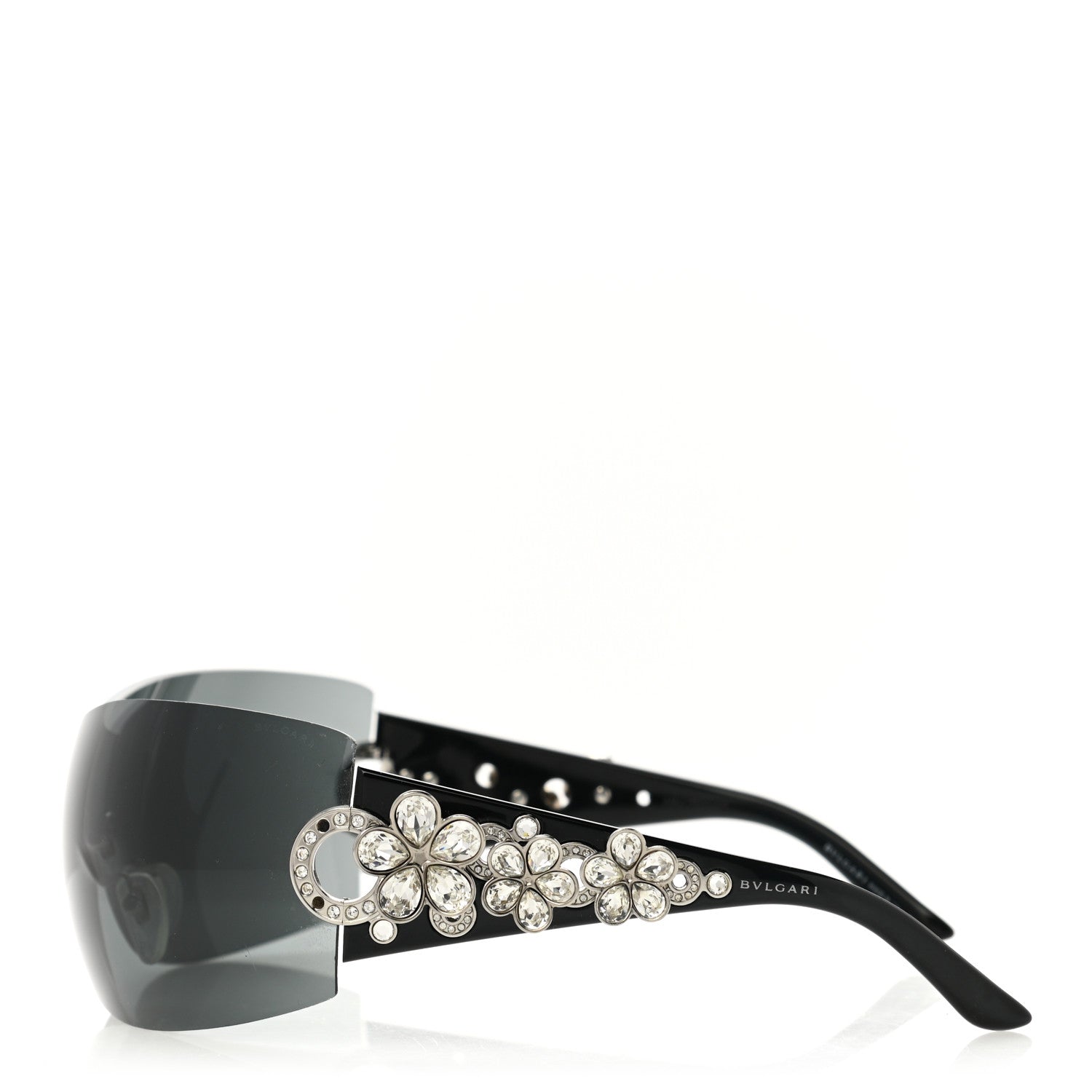 Bulgari BVLGARI Crystal Flower Sunglasses 652-B Black 2 of 7