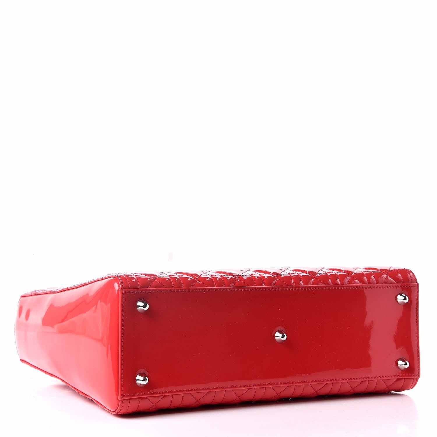 Christian Dior Patent Cannage Large Lady Dior Red 5 of 8