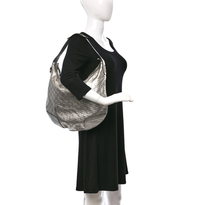 Gucci Metallic Guccissima Large Princy Hobo Silver 2 of 15