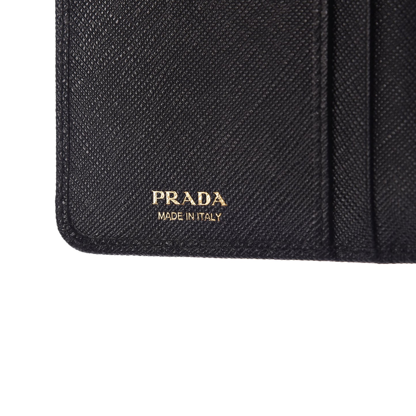 Saffiano Metal Compact Wallet Black