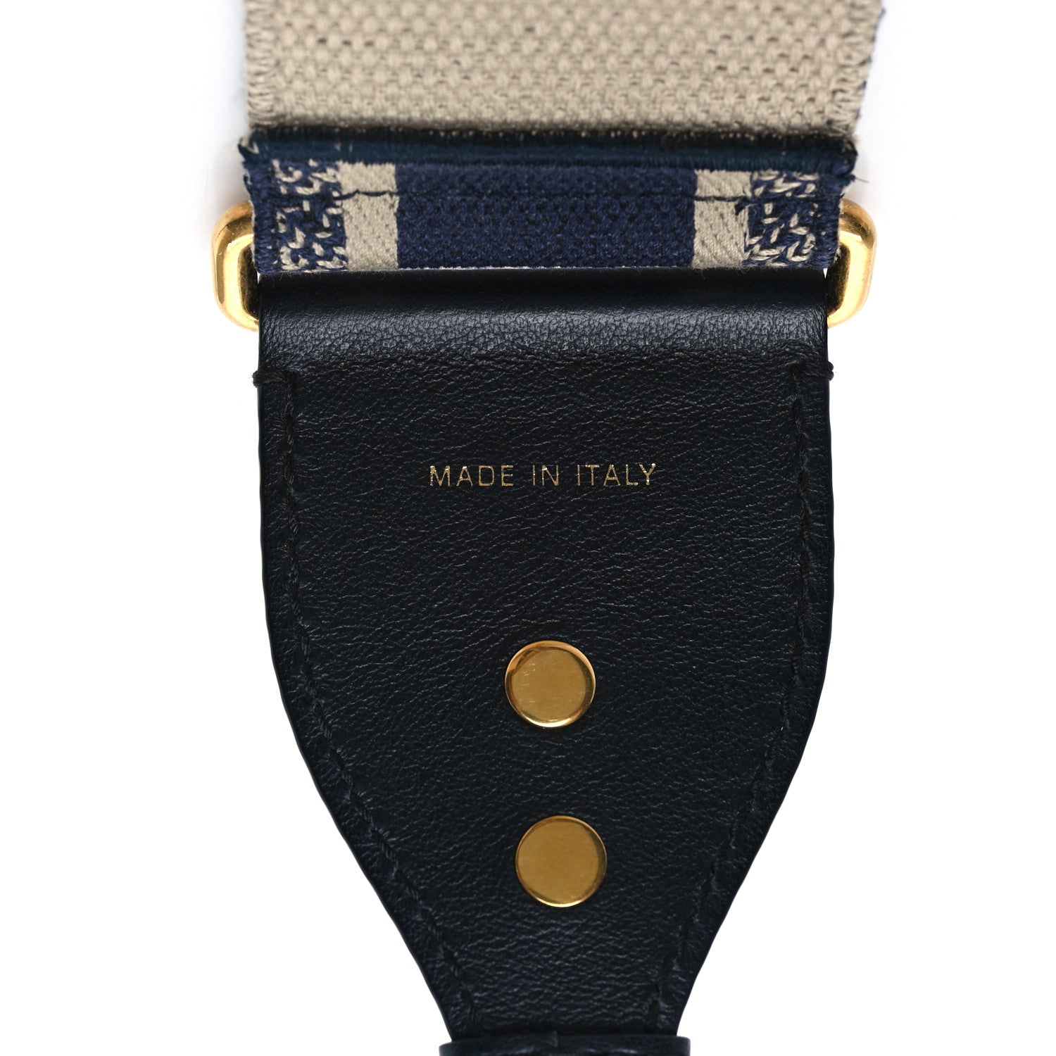 Christian Dior Canvas Embroidered Shoulder Strap Blue 3 of 4