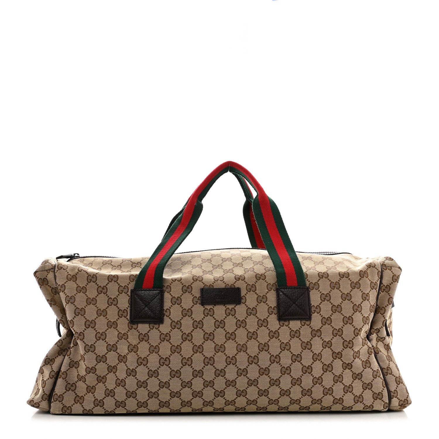 Gucci GG Monogram Web Large Collapsible Carry On Duffle Beige Brown 1 of 9