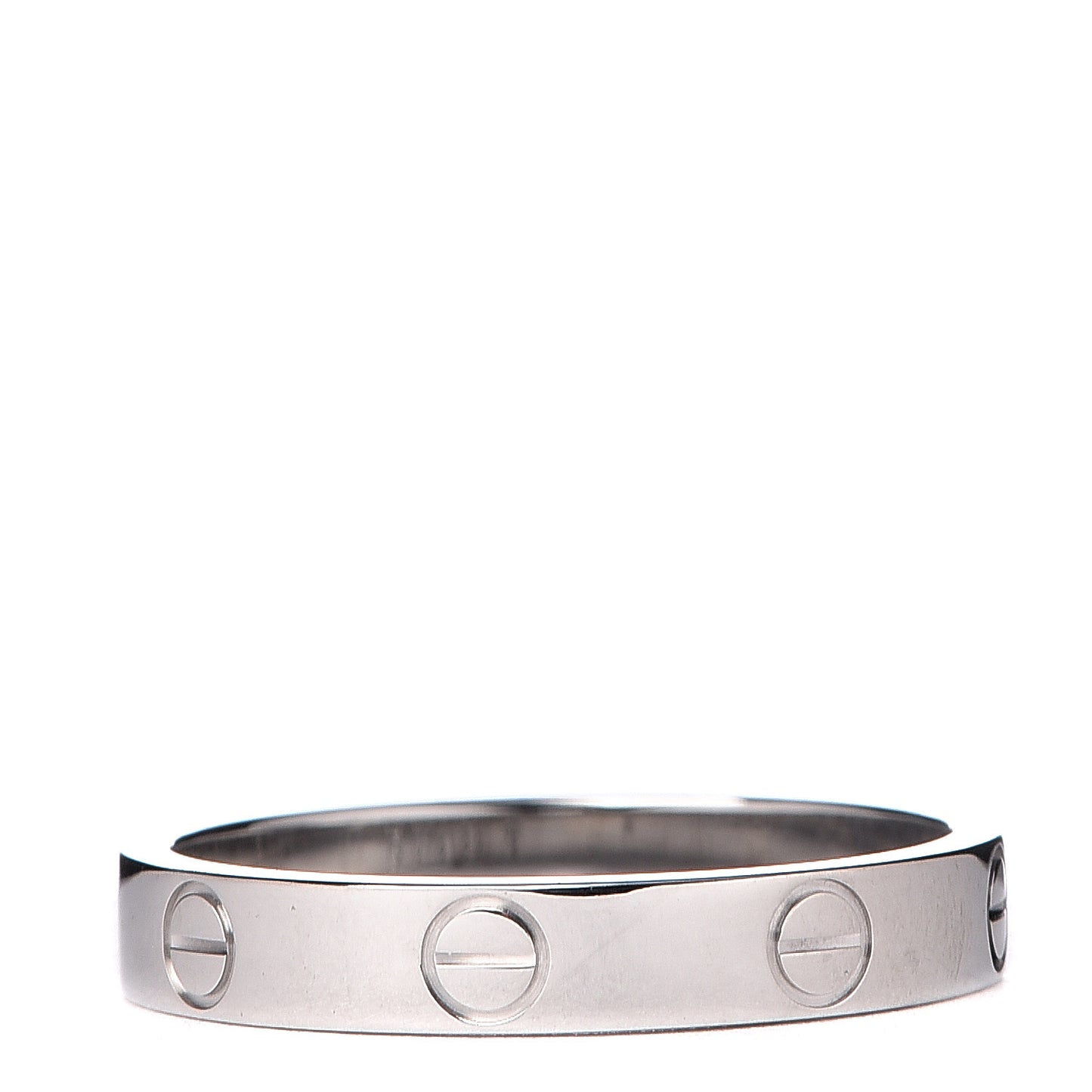 18K White Gold 3.5mm LOVE Wedding Band Ring 56 7.75