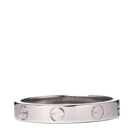 Cartier 18K White Gold 3.5mm LOVE Wedding Band Ring 56 7.75 3 of 4