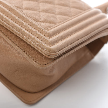 Chanel Caviar Quilted Medium Boy Flap Beige 10 of 12