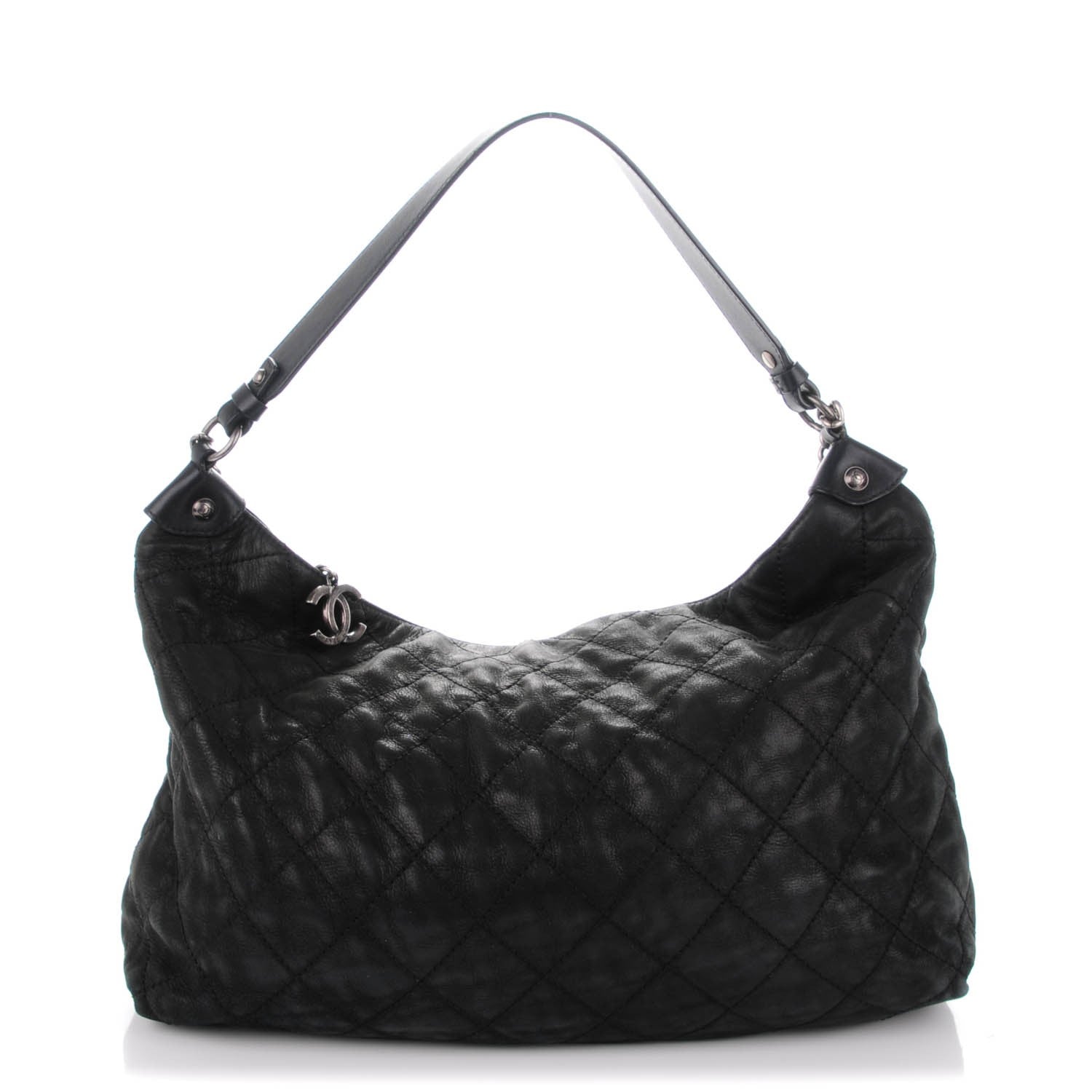 Chanel Iridescent Calfskin Coco Daily Hobo Black 1 of 7