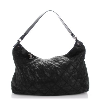 Chanel Iridescent Calfskin Coco Daily Hobo Black 1 of 7