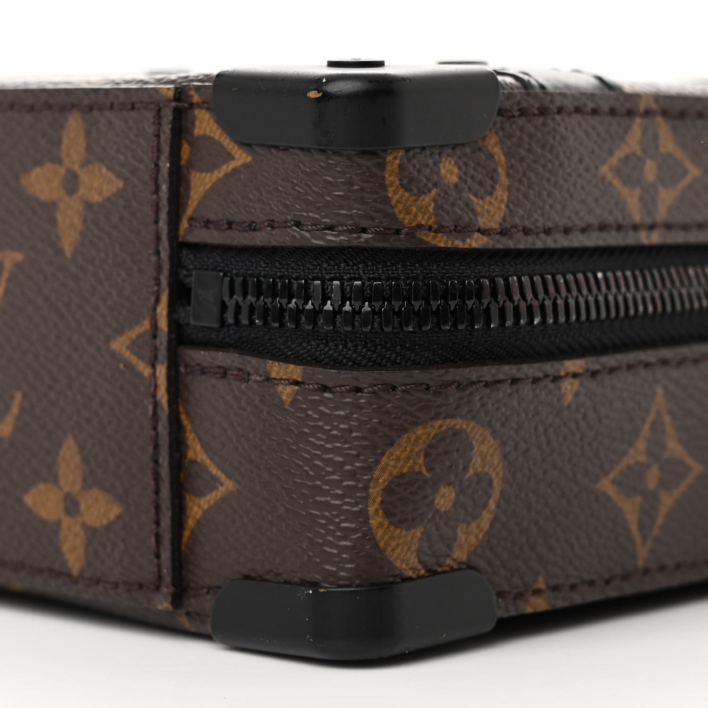 Monogram Macassar Handle Soft Trunk Black