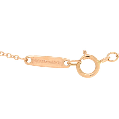 Tiffany 18K Rose Gold Diamond Small T Smile Pendant Necklace 4 of 5