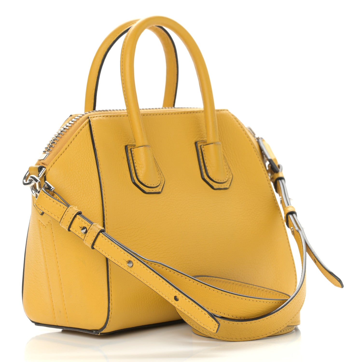 Givenchy Sugar Goatskin Mini Antigona Yellow 3 of 13