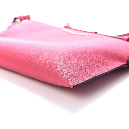 Burberry Soft Grain Calfskin Peyton Crossbody Clutch Bag Pink Azalea 10 of 10