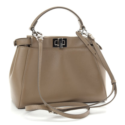 Fendi Nappa Mini Peekaboo Iconic Satchel Tortora 2 of 7