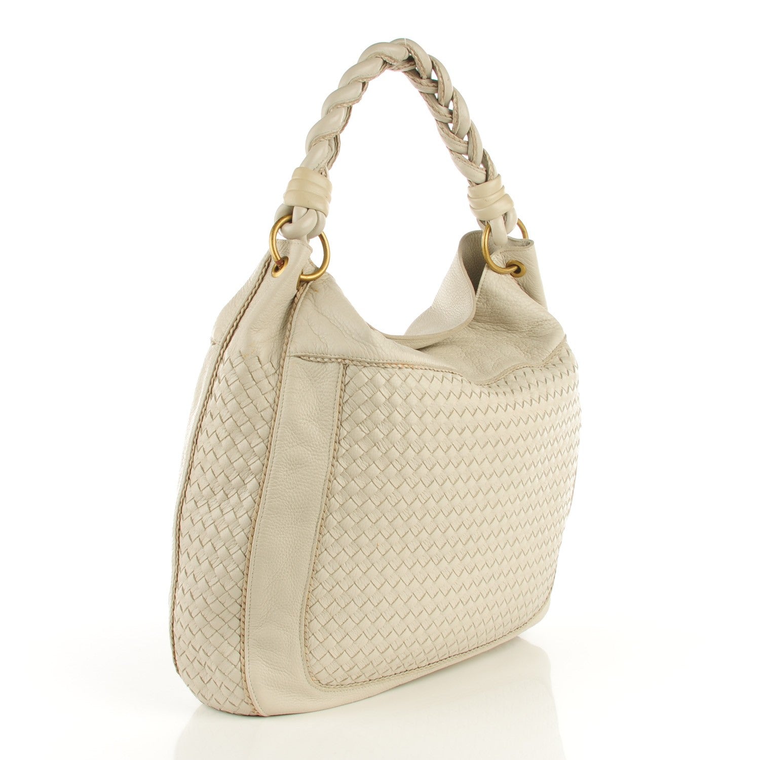 Bottega Veneta Cervo Intrecciato Shoulder Bag Pergamena 3 of 8