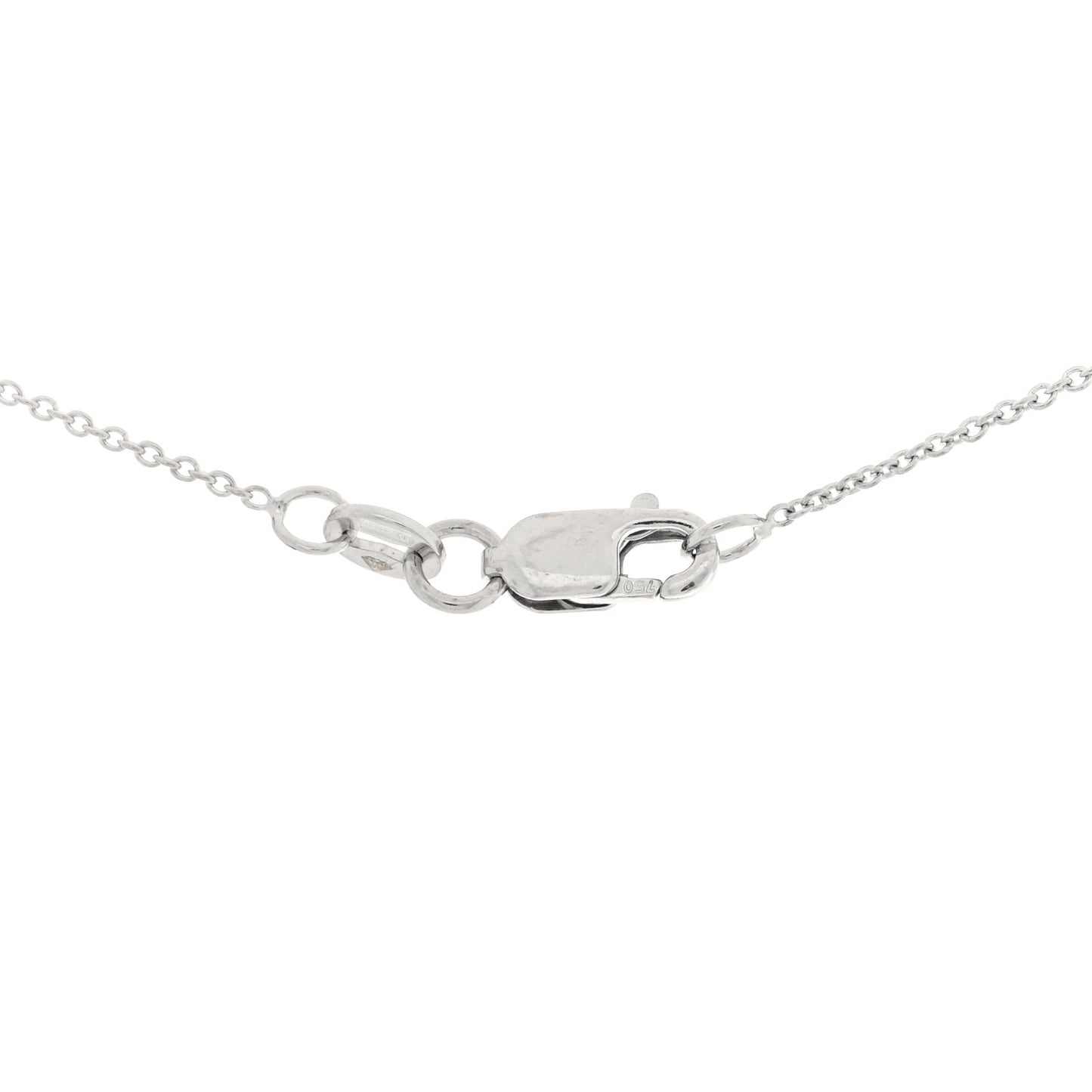 18K White Gold Diamond Love Letter K Pendant Necklace