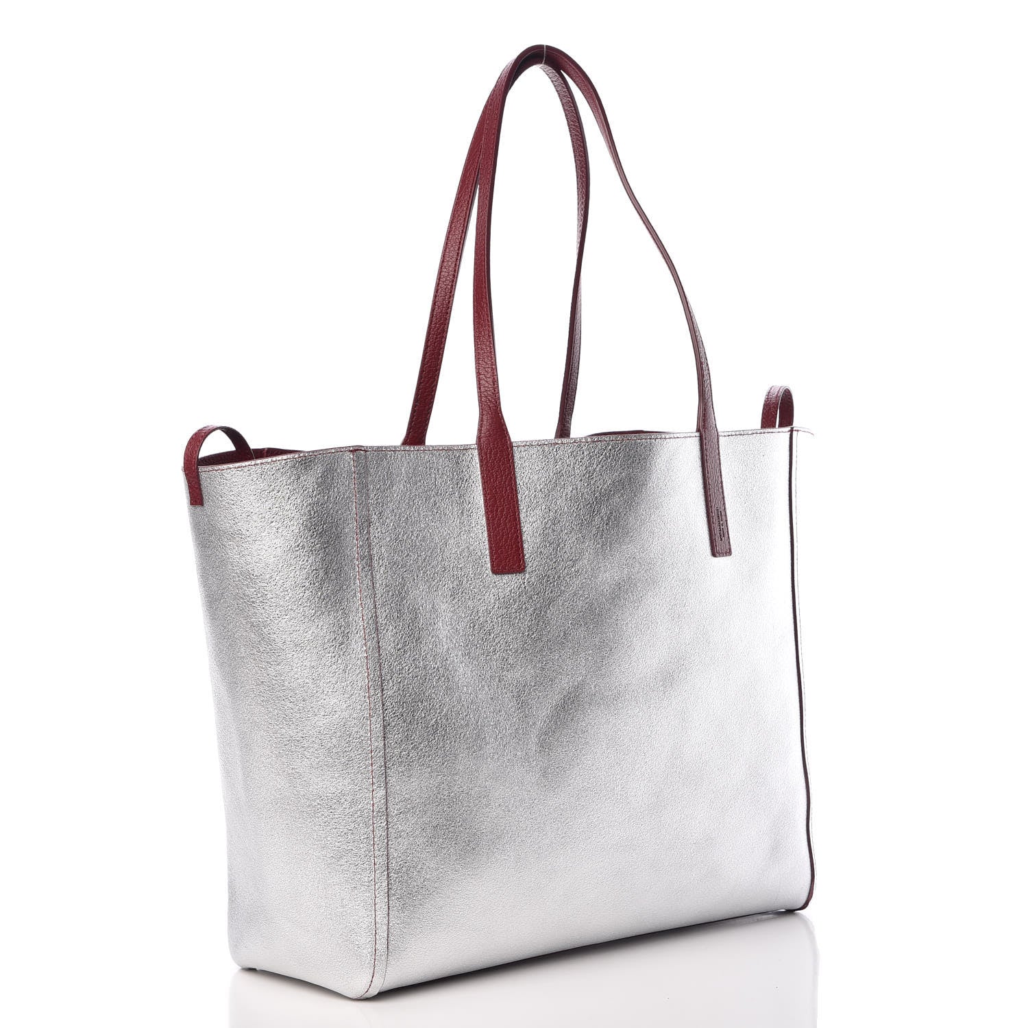 MCM Grained Calfskin Medium Reversible Wandel Tote Ruby Tan 6 of 15