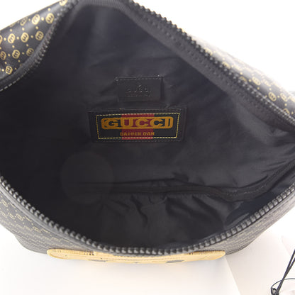 Gucci X DAPPER DAN Calfskin Laminated Ayers GG Micro Monogram Mens Belt Bag Black 5 of 9