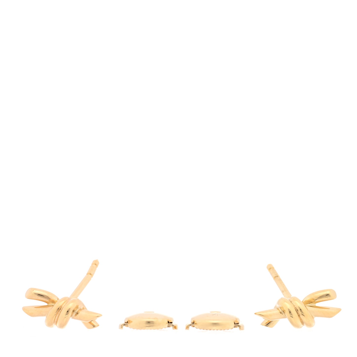 18K Yellow Gold Twist Knot Earrings