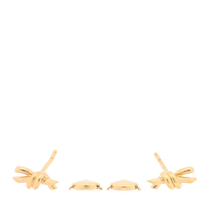 Tiffany 18K Yellow Gold Twist Knot Earrings 3 of 4