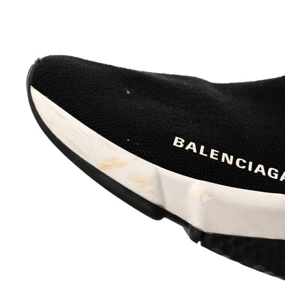 Balenciaga Technical 3D Recycled Knit Womens Speed Sneakers 40 Black White 11 of 13