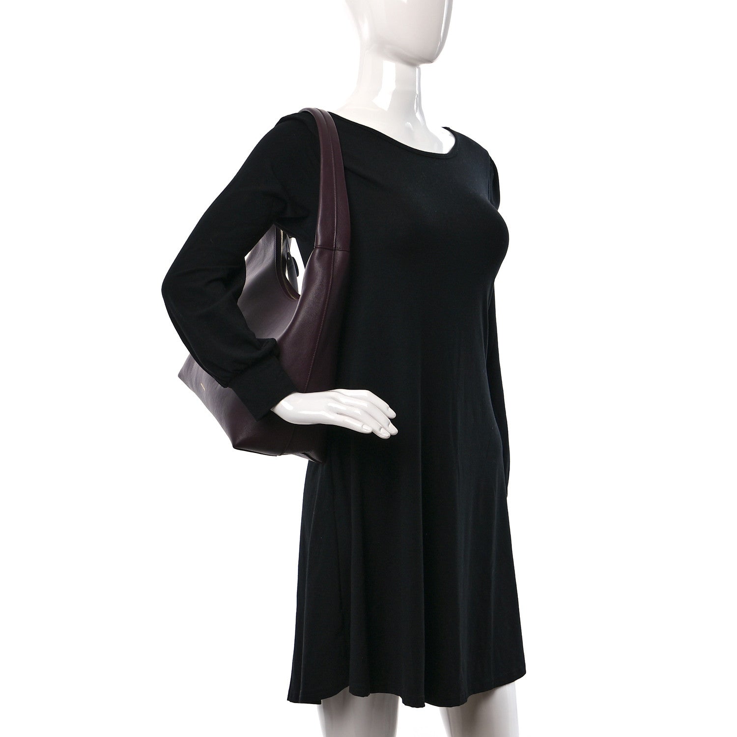 Mansur Gavriel Calfskin Maxi Candy Hobo Bag Plum 2 of 9