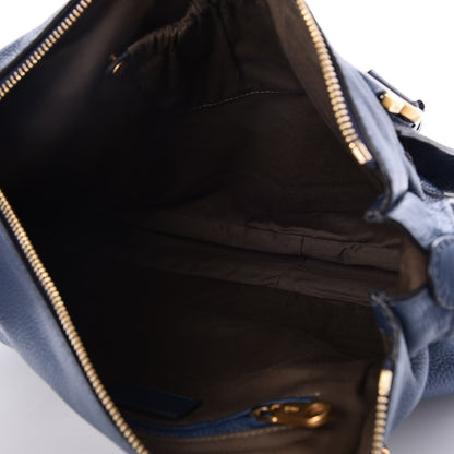 Chloe Calfskin Large Marcie Satchel Royal Navy 5 of 8