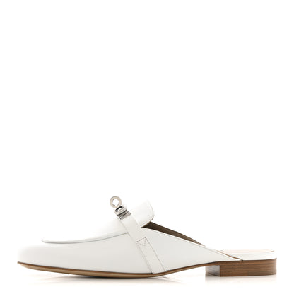 Hermes Calfskin Oz Mules 37.5 White 1 of 10