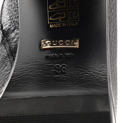 Gucci Austin Calfskin Interlocking G Knee High Boots 36 Black 6 of 8