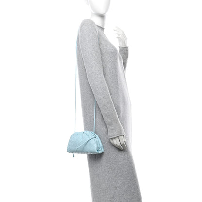 Bottega Veneta Nappa Intrecciato The Mini Pouch Pale Blue 2 of 10