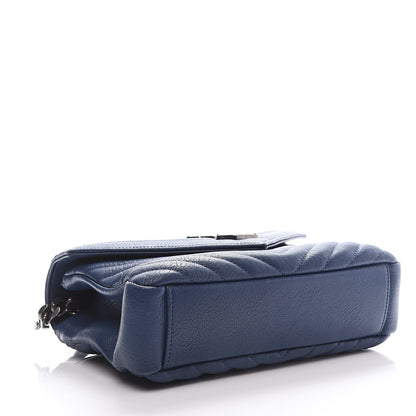 Saint Laurent Sheepskin Matelasse Monogram Large College Bag Navy 3 of 8