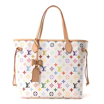 Louis Vuitton LV X TM Monogram Multicolor Neverfull MM White 1 of 10