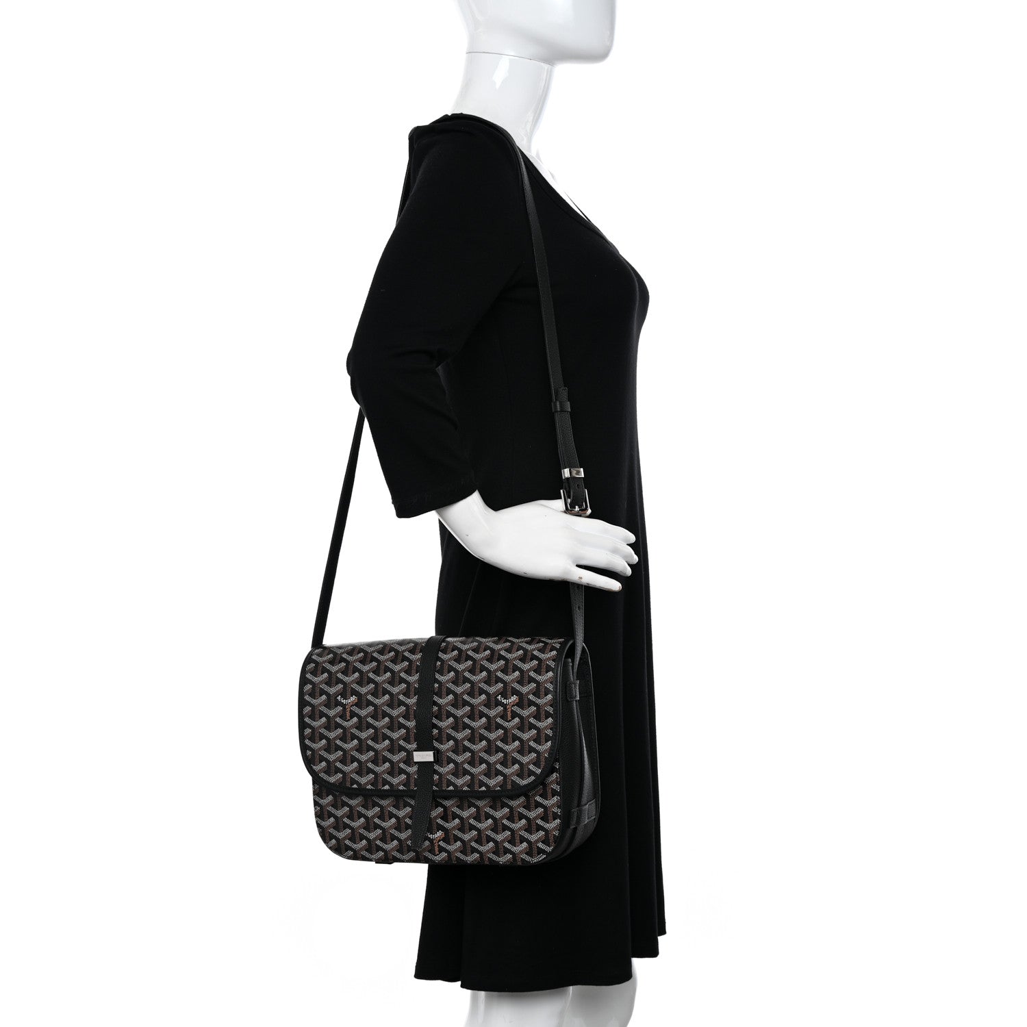 Goyard Goyardine Belvedere II MM Messenger Bag Black 2 of 9