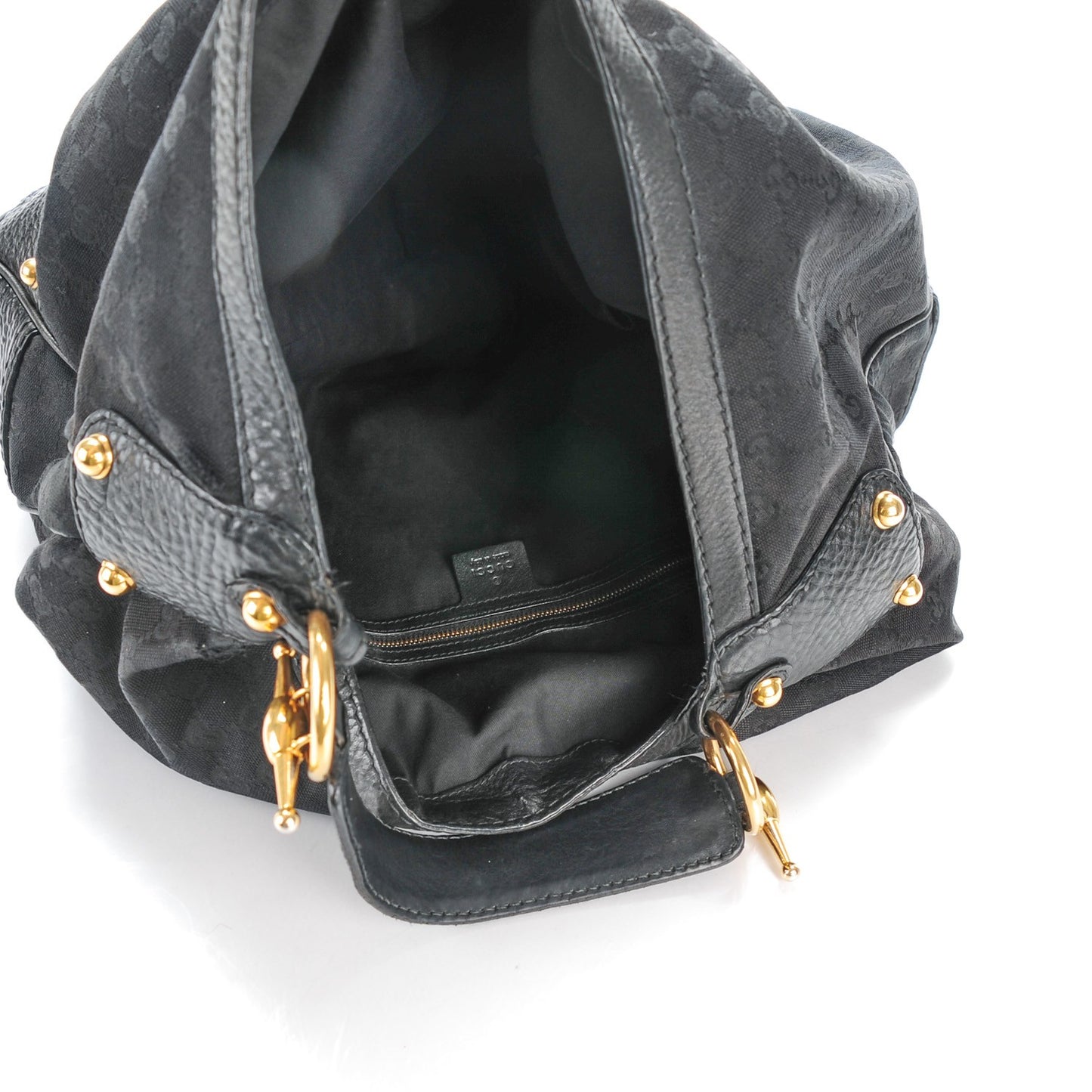Monogram Large Jockey Hobo Black