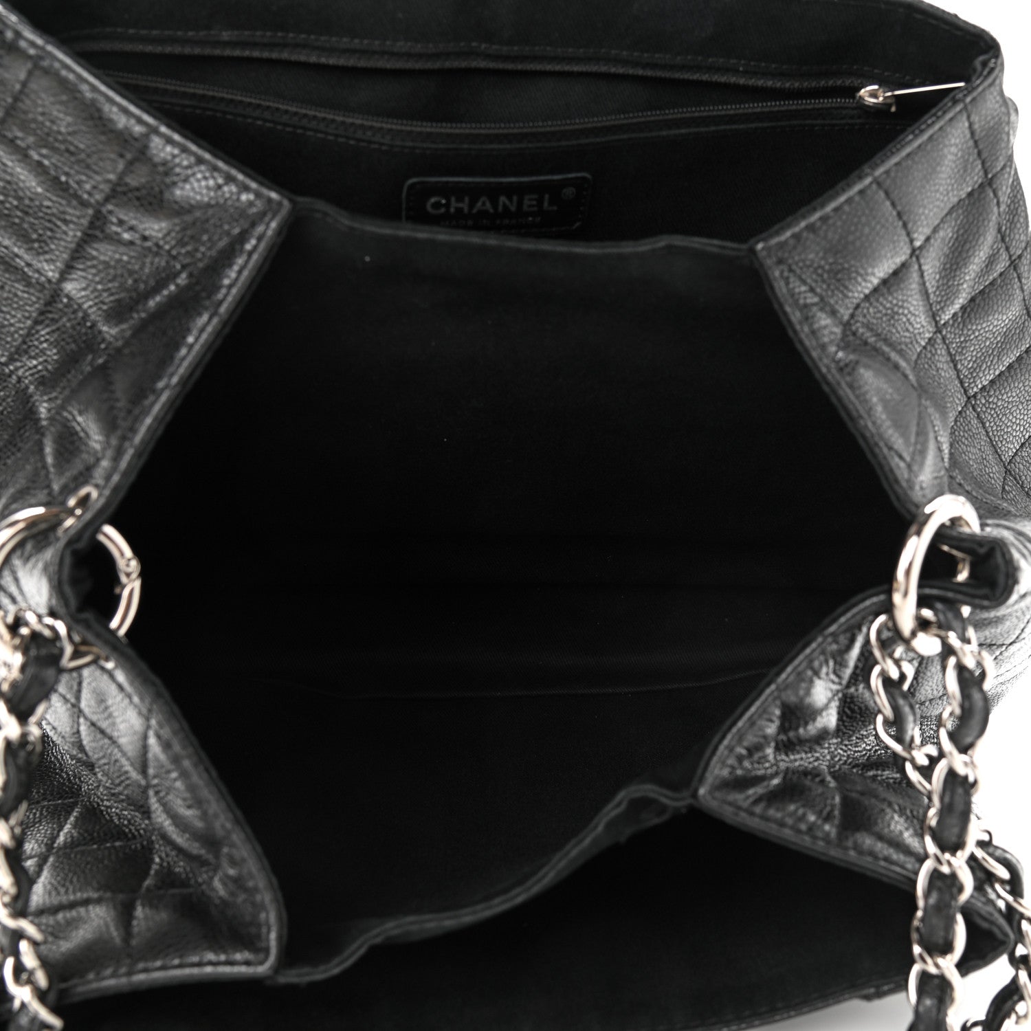 Chanel Caviar Quilted Timeless Accordion Flap Black 7 of 12