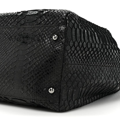 Chanel Snakeskin Accordion Tote Black 8 of 15