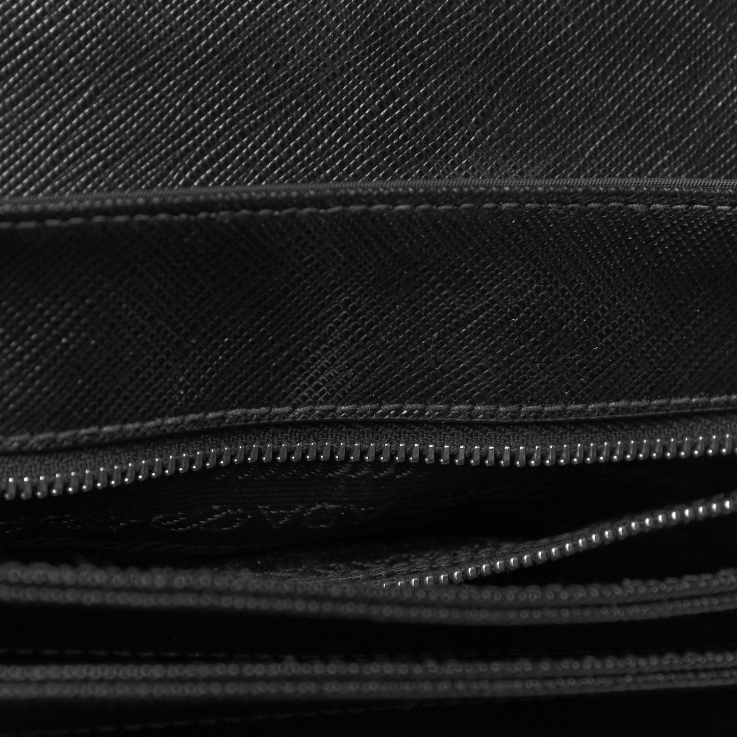 Saffiano Tessuto Nylon Chain Shoulder Bag Black