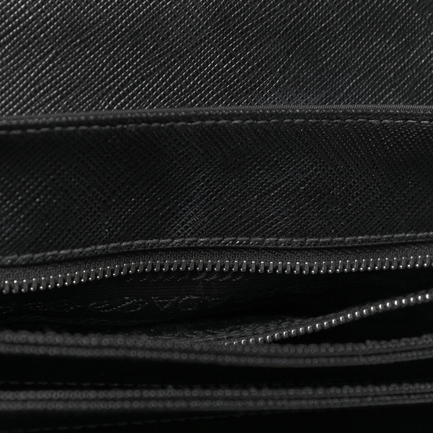 Prada Saffiano Tessuto Nylon Chain Shoulder Bag Black 6 of 13