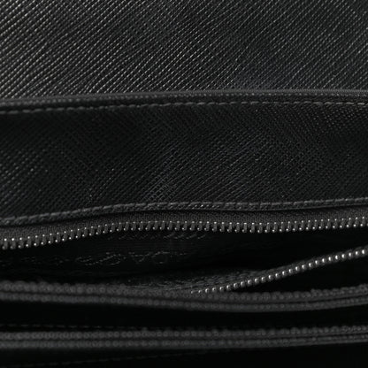 Prada Saffiano Tessuto Nylon Chain Shoulder Bag Black 6 of 13