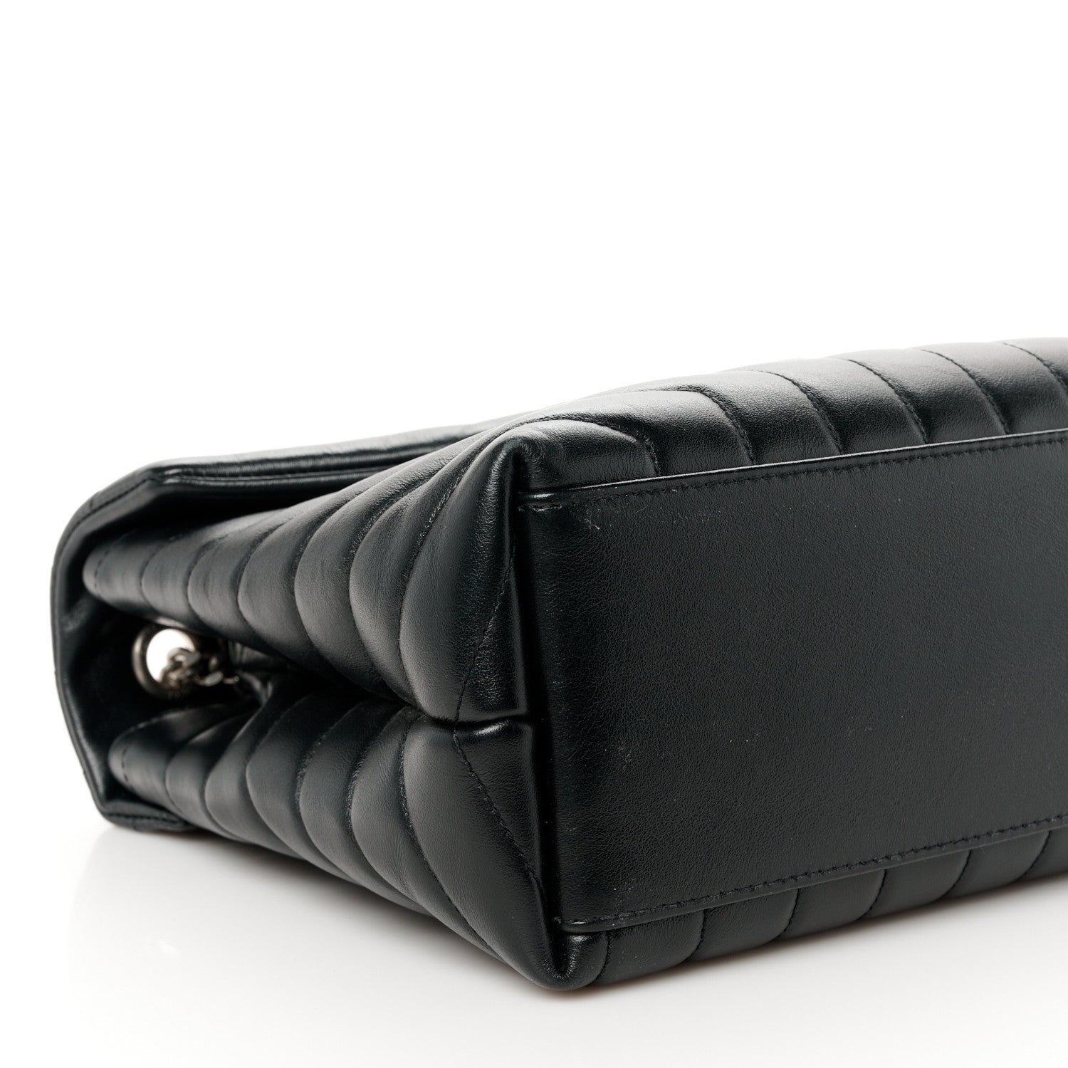Saint Laurent Calfskin Y Quilted Monogram Medium Loulou Chain Satchel Black 10 of 11