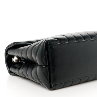 Saint Laurent Calfskin Y Quilted Monogram Medium Loulou Chain Satchel Black 10 of 11